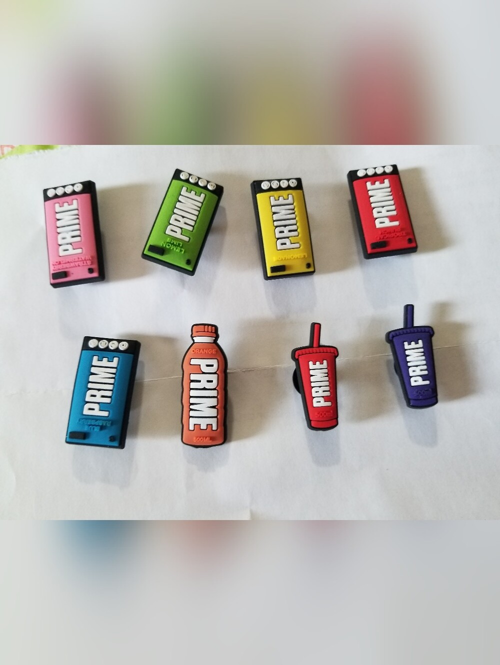 Prime Drink Bottle & Can Shoe Charms Assorted Colors